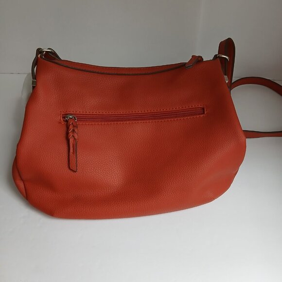 Kim Rogers Burnt Orange Adjustable Long Strap Crossbody/ Shoulder Bag - Picture 4 of 11